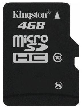 Kingston microSDHC 4GB Class 10 (SDC10/4GBSP)