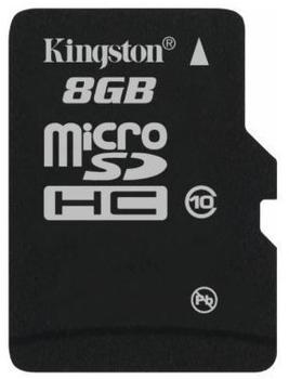 Kingston microSDHC 8GB Class 10 (SDC10/8GBSP)