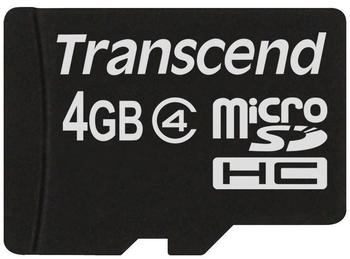 Transcend microSDHC 4GB Class 4 + SD-Adapter