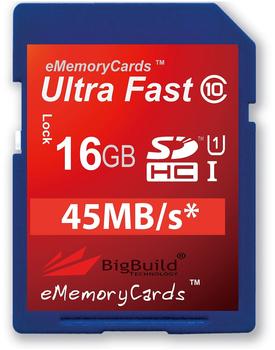 eMemoryCards 16GB Ultra schnelle SD SDHC Class 10 Speicher Karte für Panasonic Lumix DMC-G5 Kamera