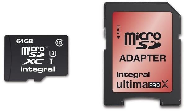 Integral UltimaPro X microSDXC 90/45MB Class 10 UHS-I U3 - 64GB