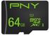 PNY microSDXC High Performance 64GB Class 10 80MB/s UHS-I + SD-Adapter