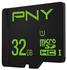 PNY microSDHC High Performance 32GB Class 10 80MB/s UHS-I + SD-Adapter