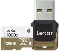 Lexar microSDXC Professional 128GB Class 10 UHS-II U3 1000x + USB-Kartenleser