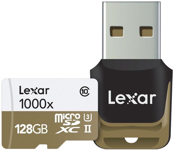 Lexar microSDXC Professional 128GB Class 10 UHS-II U3 1000x + USB-Kartenleser