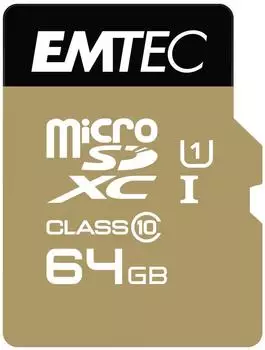 Emtec microSDXC 64GB Class10 Gold+ (ECMSDM64GXC10GP)
