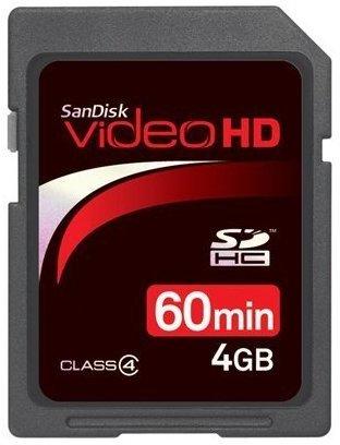 SanDisk SDHC Card Video HD 4 GB Class 4