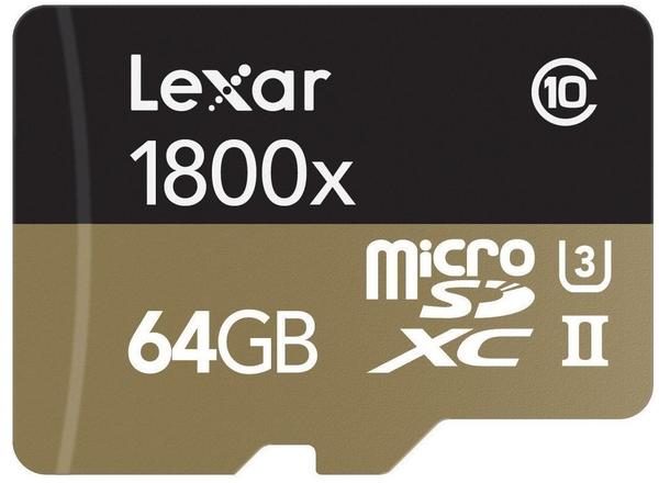 Lexar Professional 1800x microSDXC UHS-II - 64GB (LSDMI64GCRBEU1800R)