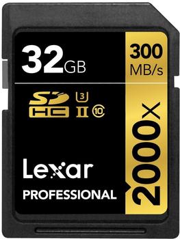 Lexar SDXC Professional 32GB Class 10 UHS-II U3 2000x + USB-Kartenleser