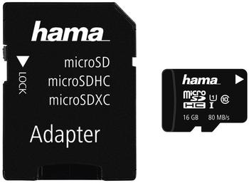 Hama microSDHC 16GB Class 10 UHS-I U1 (00124150)