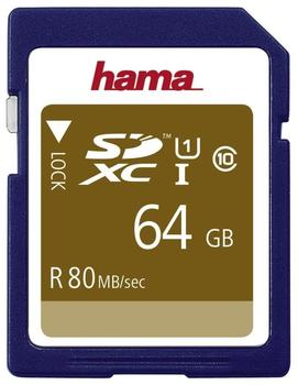 Hama SDXC Class 10 UHS I 80MB/s - 64GB (00124136)
