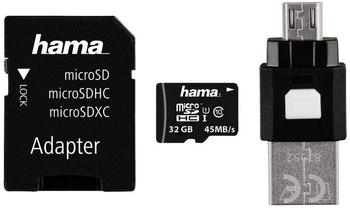 Hama microSDHC Class 10 UHS-I 45MB/s - 32GB OTG Set (123939)