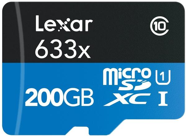 Lexar High Performance 633x microSDXC 200GB UHS-I (LSDMI200BBEU633R)