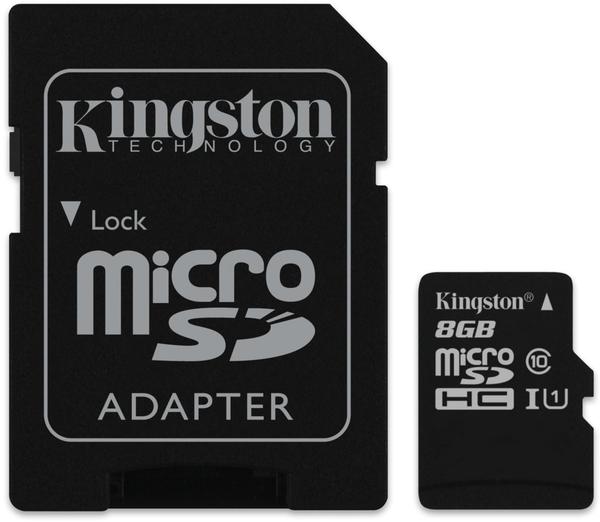 Kingston microSDHC Industrial Temperature 8GB Class 10 UHS-I + SD-Adapter