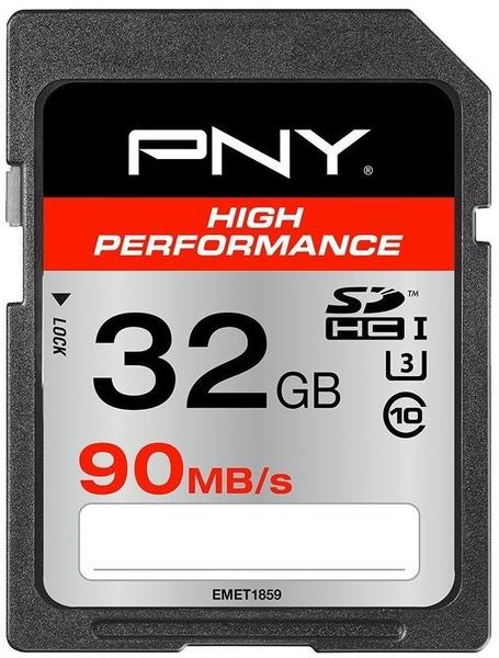 PNY SDHC High Performance Class 10 UHS-I U3 32GB (SD32GHIGPER90-EF)
