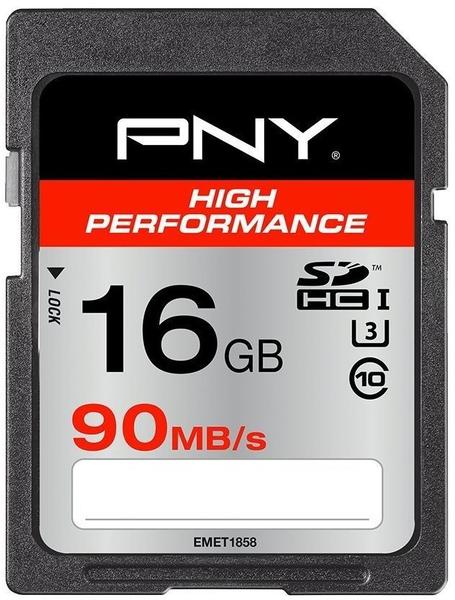 PNY SDHC High Performance Class 10 UHS-I U3 16GB (SD16GHIGPER90-EF)