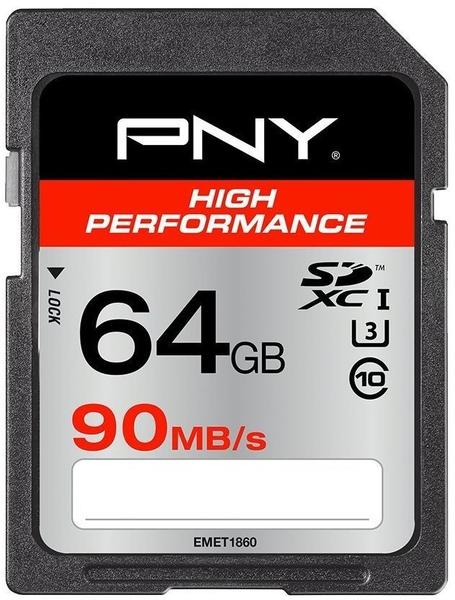 PNY SDXC High Performance Class 10 UHS-I U3 64GB (SD64GHIGPER90-EF)