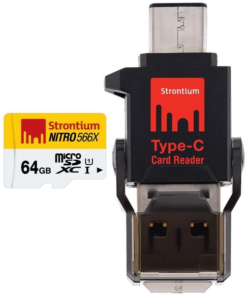 Strontium Nitro microSDXC 566X 64GB (SRN64GTFU1P)
