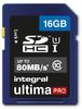 Diverse Integral UltimaPro 80MB/s SDHC 16GB UHS-I/Class 10
