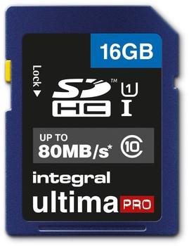 Integral UltimaPro SDHC 80MB Class 10 UHS-I U1 - 16GB