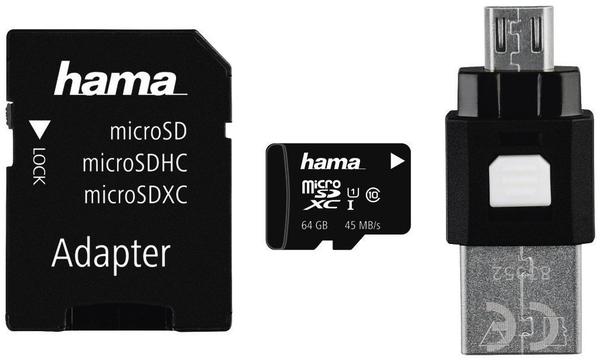 Hama microSDXC UHS-I 64GB OTG-Kit (00114967)