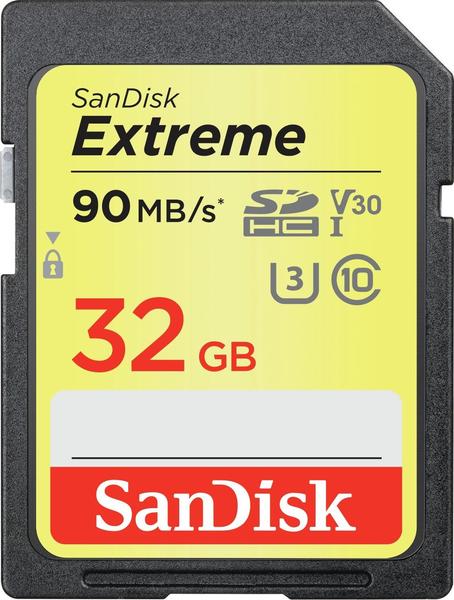 SanDisk Extreme SDHC UHS-I U3 V30 - 32GB (SDSDXVE-032G-GNCIN)