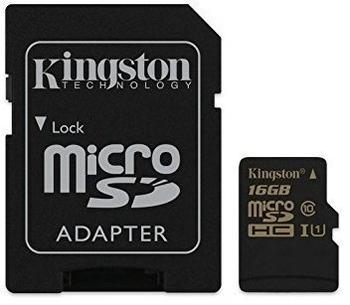 Kingston microSDHC 16GB Class 10 UHS-I + SD-Adapter (SDCA10/16GB)