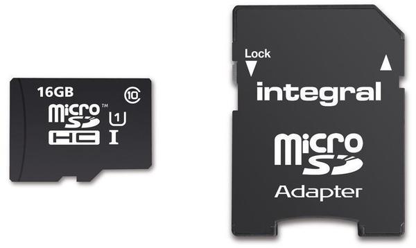 Integral Smartphone and Tablet microSDHC Class 10 UHS-I U1 - 16GB (INMSDH16G10-90SPTAB)