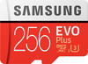 Samsung 256GB microSDXC UHS-I U3 EVO Plus Speicherkarte Class 10 mit SD-Adapter 