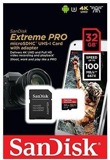 SanDisk Extreme Pro A1 microSDHC - 32GB (SDSQXCG-032G)