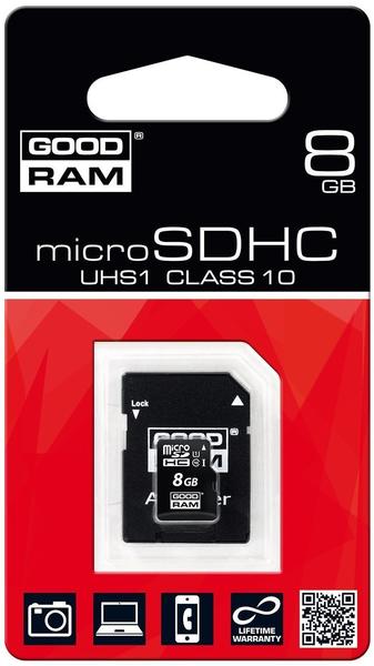GoodRAM microSDHC Class 10 UHS-I U1 - 8GB (M1AA-0080R11)