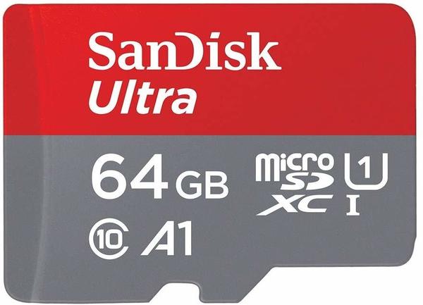 SanDisk Ultra microSDXC A1 64GB 100MBs Adapt. (SDSQUAR-064G-GN6TA)