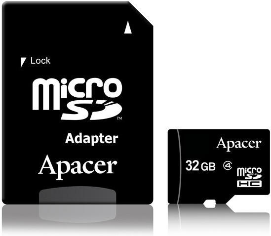 Apacer microSDHC 32GB Class 4 + SD-Adapter