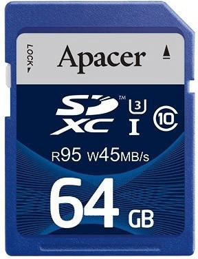 Apacer SDXC UHS-I U3 Class 10 - 64GB (AP64GSDXC10U3-R)