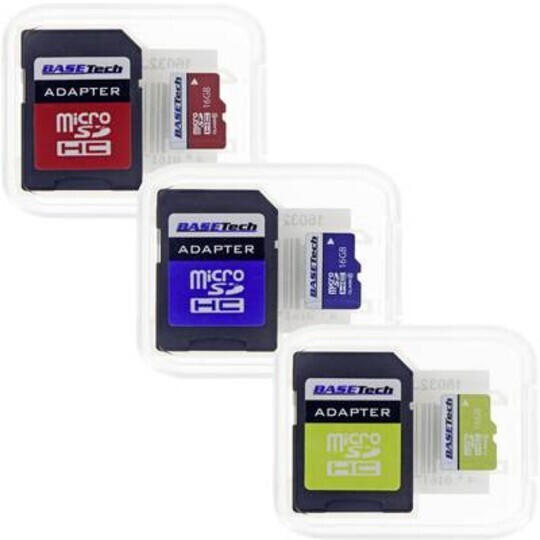 BASEtech microSD Class 10 16GB with Adapter