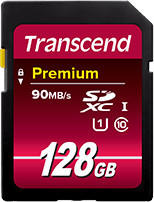 Transcend Premium SDXC 128GB (TS128GSDU1)