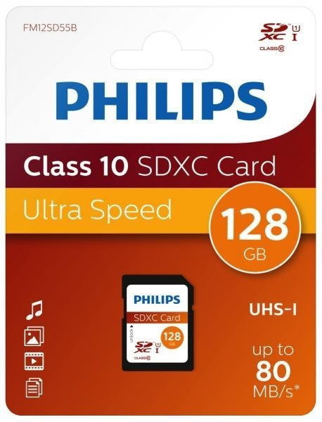 Philips SDXC Class 10 UHS-I 128GB