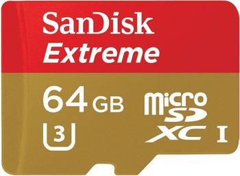 SanDisk Extreme microSDXC 64GB UHS-I U3 V30 (SDSQXVF-064G)