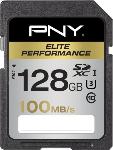 PNY SDXC Elite Performance 128GB Class 10 UHS-I U3