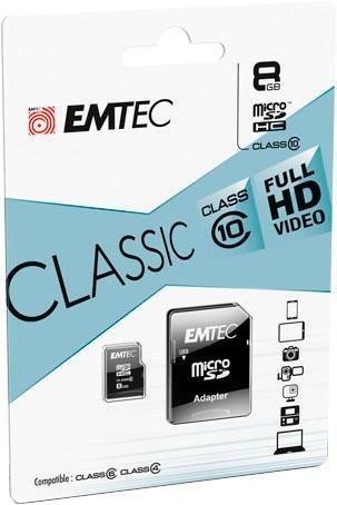 Emtec microSDHC Class 10 Classic - 8GB (ECMSDM8GHC10CG)