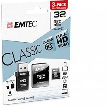 Emtec microSDHC 32GB Class 10 + USB-Kartenleser