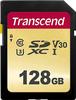 Transcend TS128GSDC500S, 128GB Transcend UHS-I U3 SD card MLC, Art# 8883058