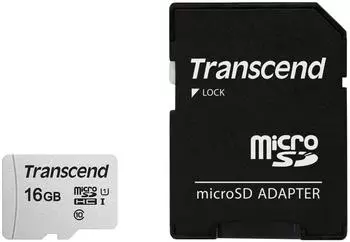 Transcend 300S microSDHC 16GB mit Adapter