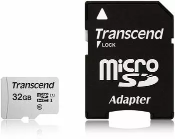 Transcend 300S microSDHC 32GB mit Adapter