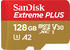 SanDisk microSDXC Extreme Plus 128 GB Class 10 UHS-I U3 V30 A2 + SD-Adapter