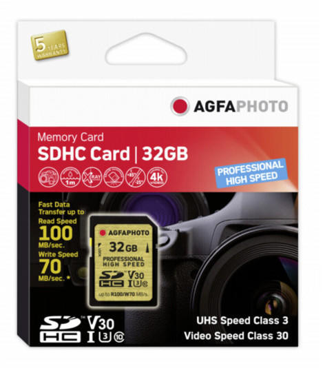 AgfaPhoto Professional High Speed GOLD SDHC 32GB