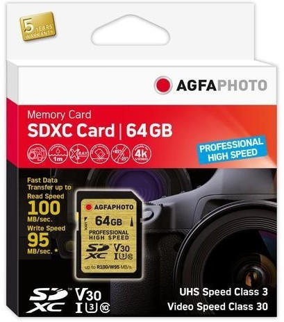 AgfaPhoto Professional High Speed GOLD SDXC 64GB