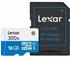 Lexar High Performance 300x micro SDHC/SDXC UHS-1 inkl. Adapter, 16 GB