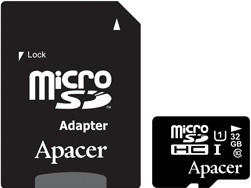 Apacer microSDHC 32GB Class 10 UHS-I + SD-Adapter