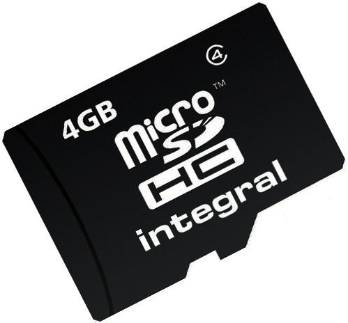 Integral microSDHC 4GB Class 4 + SD-Adapter